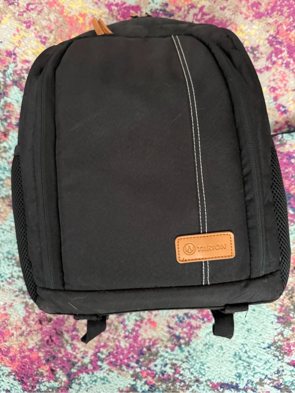 Compact Camera Insert Bag with Bright Orange Interior